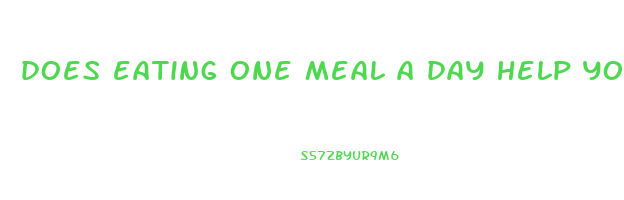 does eating one meal a day help you lose weight