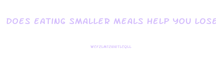 does eating smaller meals help you lose weight