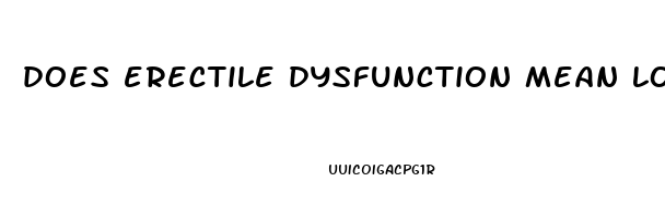 does erectile dysfunction mean low sperm count