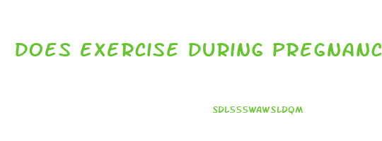 does exercise during pregnancy help you lose weight after