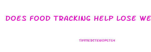 does food tracking help lose weight