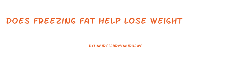 does freezing fat help lose weight