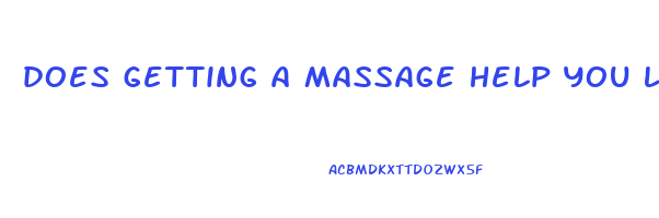 does getting a massage help you lose weight