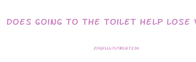 does going to the toilet help lose weight