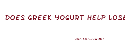 does greek yogurt help lose weight