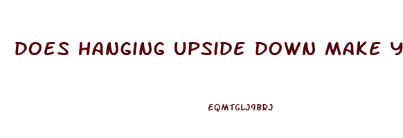 does hanging upside down make you lose weight