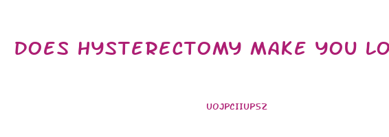 does hysterectomy make you lose weight