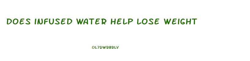 does infused water help lose weight