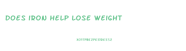 does iron help lose weight
