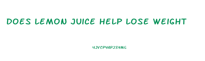does lemon juice help lose weight