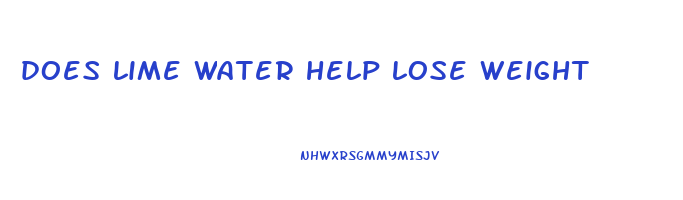 does lime water help lose weight