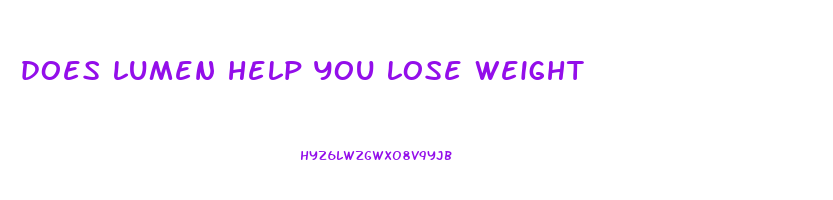 does lumen help you lose weight