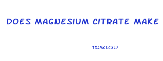 does magnesium citrate make you lose weight