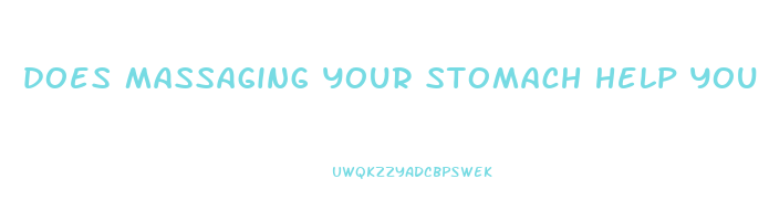 does massaging your stomach help you lose weight
