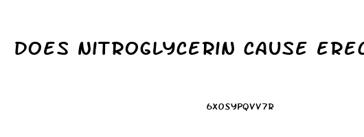 does nitroglycerin cause erectile dysfunction