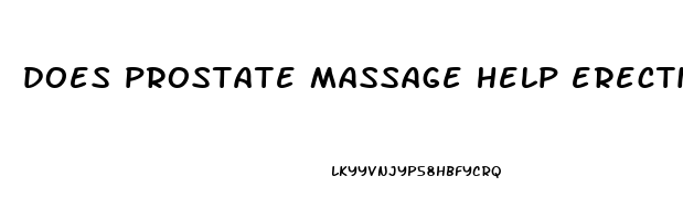 does prostate massage help erectile dysfunction