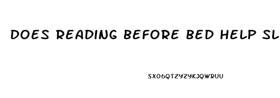 does reading before bed help sleep