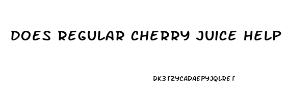 does regular cherry juice help you sleep