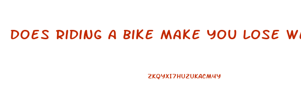 does riding a bike make you lose weight