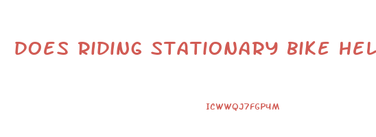 does riding stationary bike help lose weight
