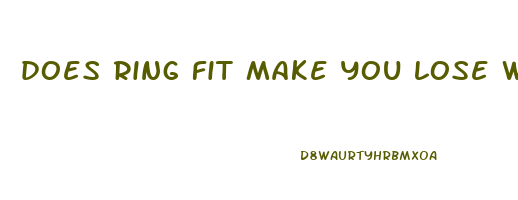does ring fit make you lose weight