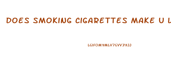 does smoking cigarettes make u lose weight