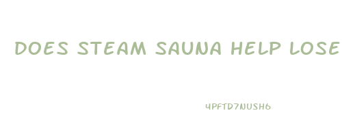 does steam sauna help lose weight