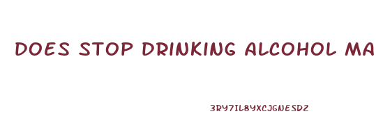 does stop drinking alcohol make you lose weight