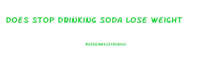 does stop drinking soda lose weight