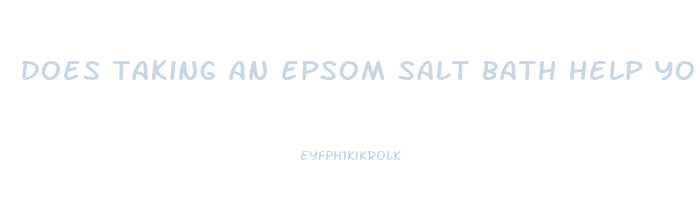 does taking an epsom salt bath help you lose weight