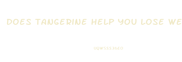 does tangerine help you lose weight