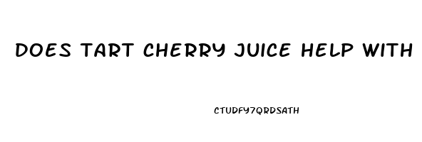 does tart cherry juice help with sleep