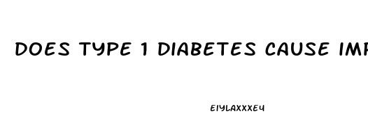 does type 1 diabetes cause impotence