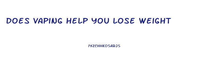 does vaping help you lose weight