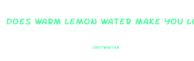 does warm lemon water make you lose weight