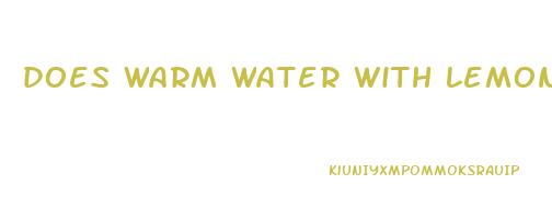 does warm water with lemon help you lose weight