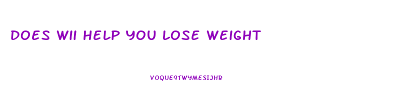 does wii help you lose weight