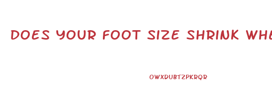 does your foot size shrink when you lose weight