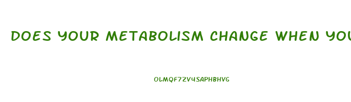does your metabolism change when you lose weight