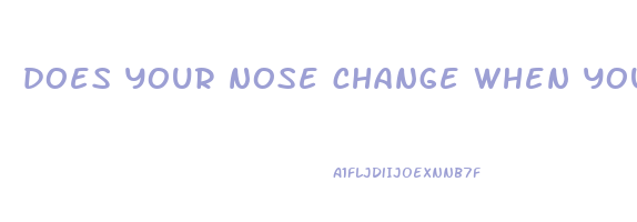 does your nose change when you lose weight