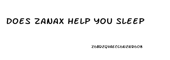 does zanax help you sleep