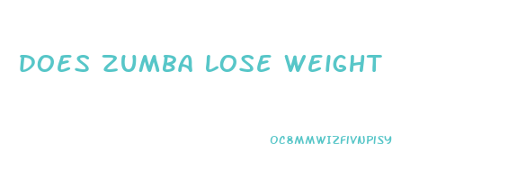 does zumba lose weight
