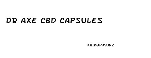 dr axe cbd capsules