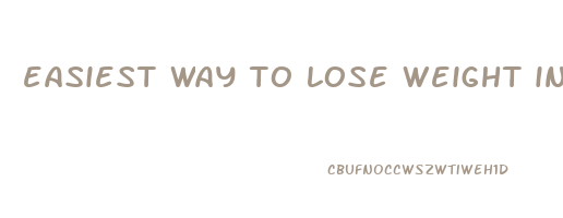 easiest way to lose weight in your stomach