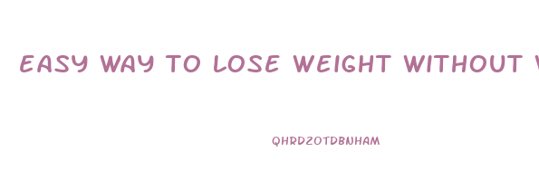 easy way to lose weight without working out