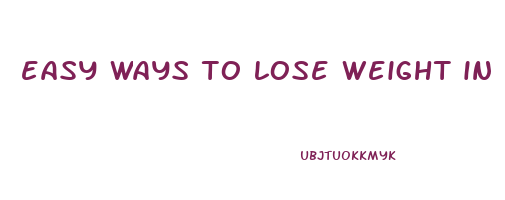 easy ways to lose weight in a day