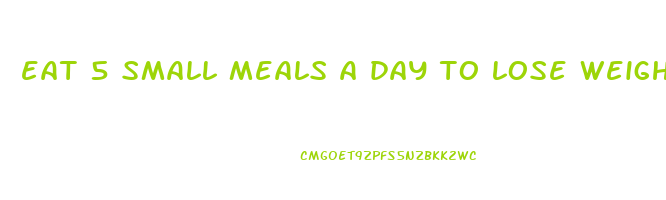 eat 5 small meals a day to lose weight