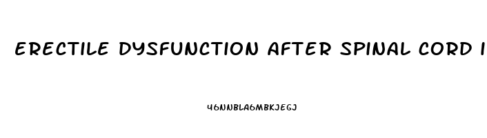 erectile dysfunction after spinal cord injury