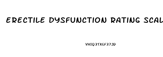 erectile dysfunction rating scale