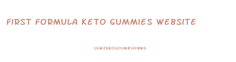 first formula keto gummies website